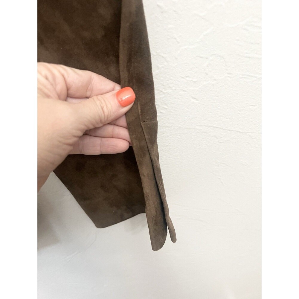 Vince  Size XXS 0  XS 100% Lamb Leather Brown Pants Slit Luxury $499 Designer - Picture 8 of 10